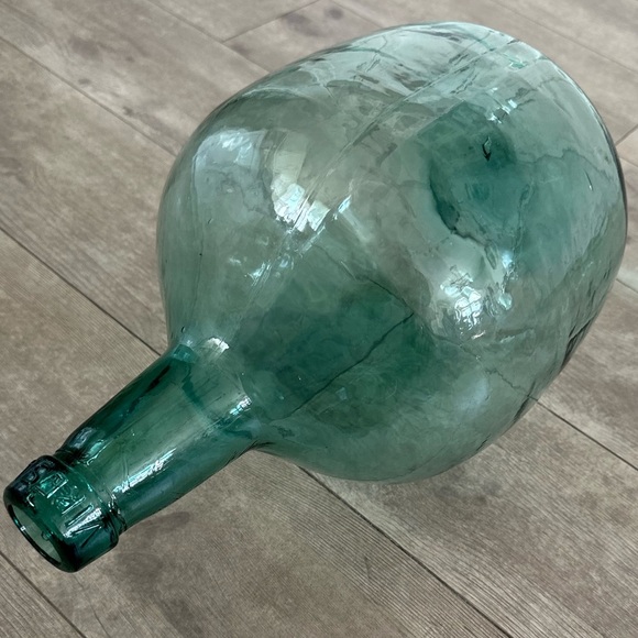 8 Liter Demijohn, Viresa Green Glass Bottle Jug Vintage Antique Carboy - Picture 5 of 16